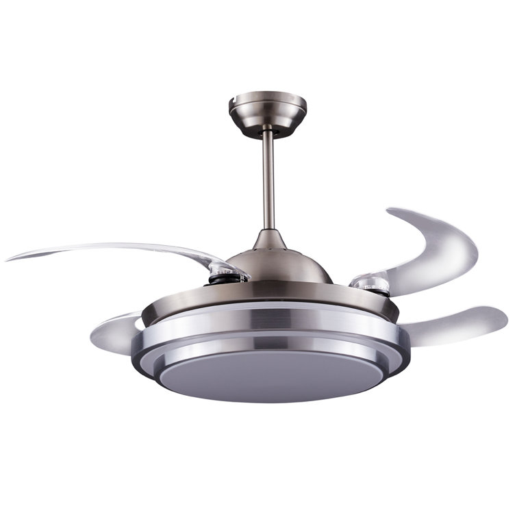 Ebern Designs 112 cm LED-Deckenventilator Mitton mit Fernbedienung